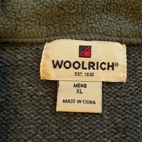 Woolrich Cardigan Sweater Mens Size XL Green Full Zip Long Sleeve Pockets Casual - Picture 5 of 10